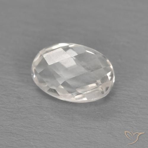 Topaze Blanc chaud naturelle ovale, 0.68 ct, VVS