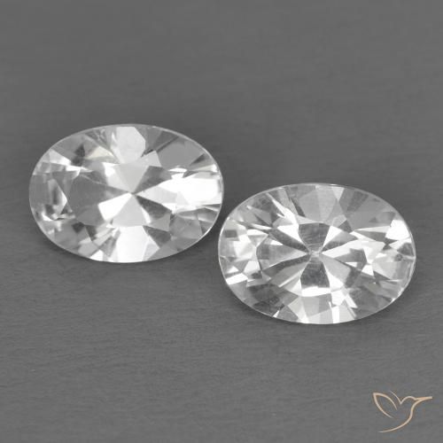 1.79ctw Naturel Blanc Topaze, ovale, VVS-VS