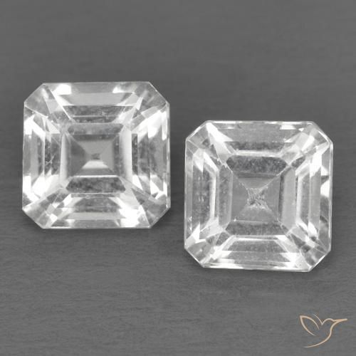 1.66ctw Naturel Blanc Topaze, Taille émeraude, VVS-VS