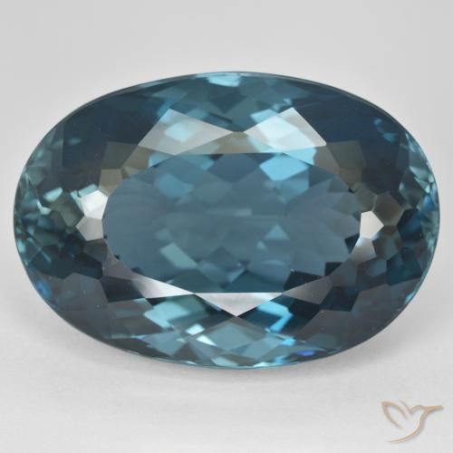 Topaze Bleu Londres naturelle ovale, 48.51 ct, VVS