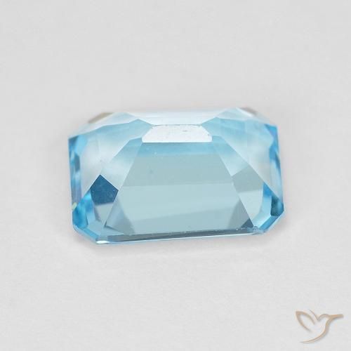 Topaze Bleu Suisse naturelle Octogone / coupe Émeraude, 1.96 ct, VVS