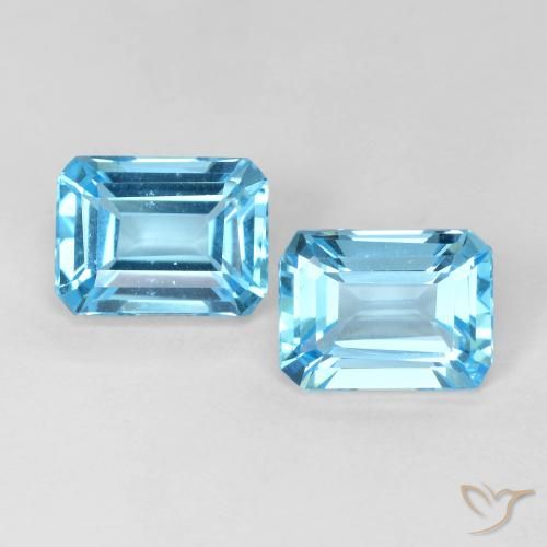 Shop natural 4.03ct Bleu Suisse Topaze gems, Octogone / coupe Émeraude, from Brésil at GemSelect. In stock, global shipping!