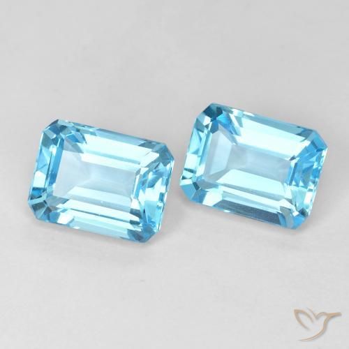 Shop natural 4.03ct Bleu Suisse Topaze gems, Octogone / coupe Émeraude, from Brésil at GemSelect. In stock, global shipping!