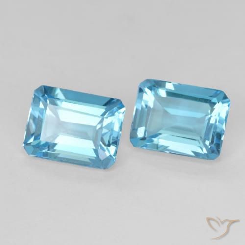 Shop natural 3.75ct Bleu Suisse Topaze gems, Octogone / coupe Émeraude, from Brésil at GemSelect. In stock, global shipping!