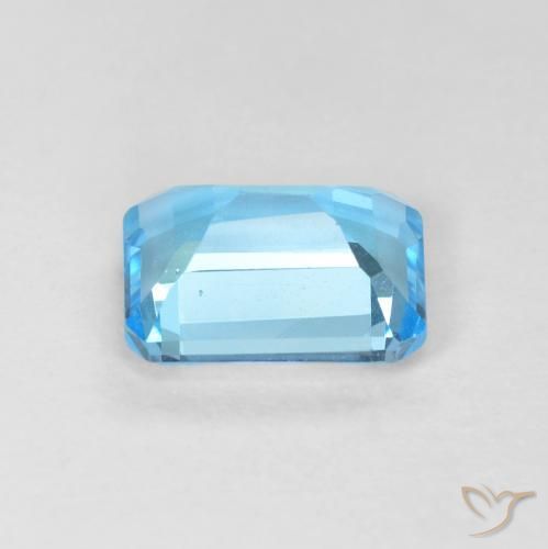Topaze Bleu Suisse naturelle Octogone / coupe Émeraude, 1.90 ct, VVS