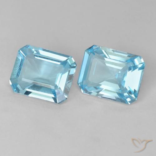 Shop natural 4.26ct Bleu Suisse Topaze gems, Octogone / coupe Émeraude, from Brésil at GemSelect. In stock, global shipping!