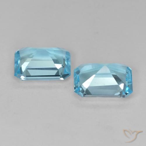 Shop natural 4.26ct Bleu Suisse Topaze gems, Octogone / coupe Émeraude, from Brésil at GemSelect. In stock, global shipping!