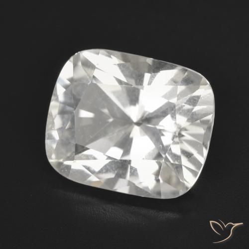 Topaze Blanc chaud naturelle Coussin, 4.84 ct, VVS