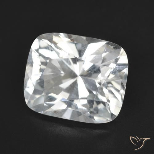 Topaze Blanc chaud naturelle Coussin, 6.43 ct, VVS