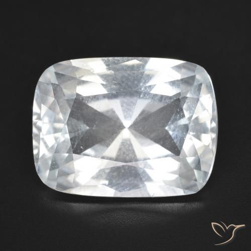 11.22ct Naturel Blanc Topaze, Coussin, VVS-VS
