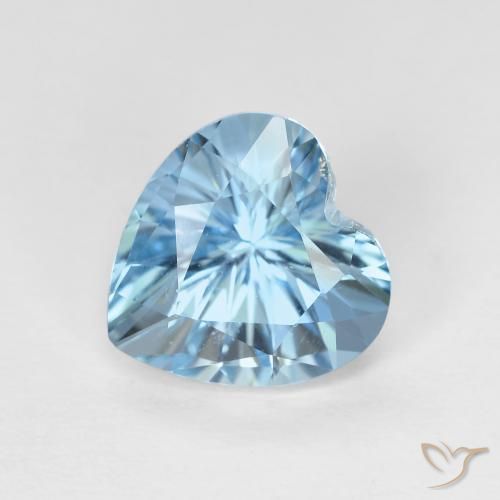 3.06ct Naturel Bleu Suisse Topaze, Cœur, VVS-VS