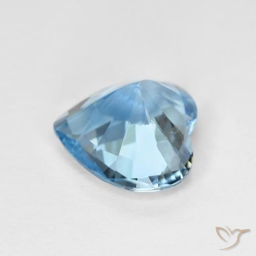 Topaze Bleu Suisse naturelle Cœur, 3.06 ct, VVS-VS