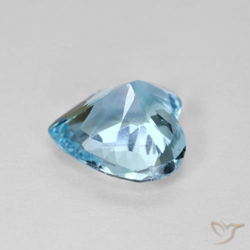 Topaze Bleu ciel naturelle Cœur, 2.87 ct, VVS