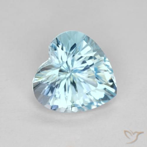 3.03ct Naturel Bleu ciel Topaze, Cœur, VVS-VS