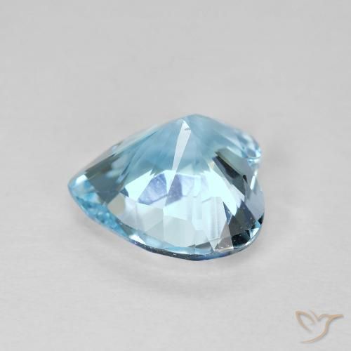Topaze Bleu ciel naturelle Cœur, 3.03 ct, VVS-VS