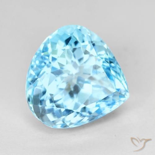 Topaze Bleu Suisse naturelle En forme de poire, 11.29 ct, VVS-VS