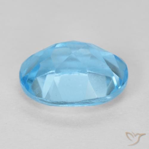 Topaze Bleu Suisse naturelle ovale, 1.81 ct, VS