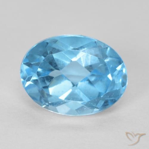 1.65ct Naturel Bleu Suisse Topaze, ovale, VS