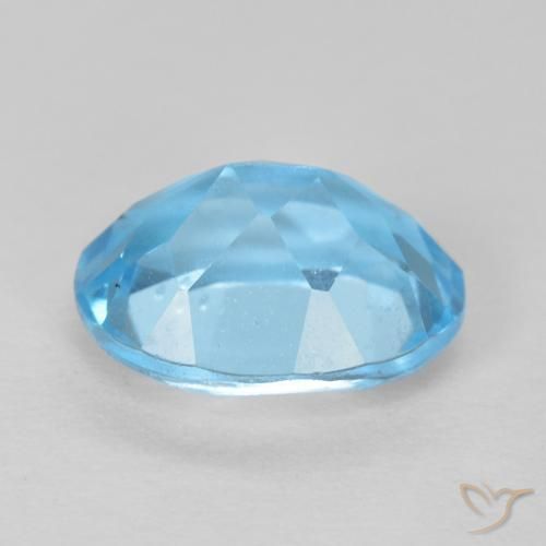 Topaze Bleu Suisse naturelle ovale, 1.61 ct, VS