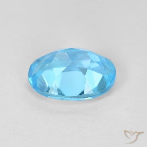 Topaze Bleu Suisse naturelle ovale, 1.66 ct, VVS