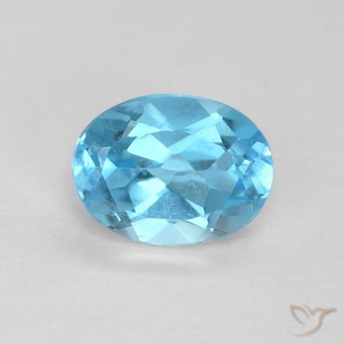 1.68ct Naturel Bleu Suisse Topaze, ovale, VS