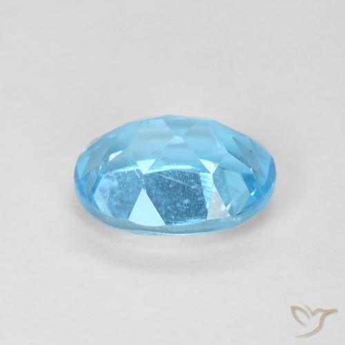 Topaze Bleu Suisse naturelle ovale, 1.68 ct, VS