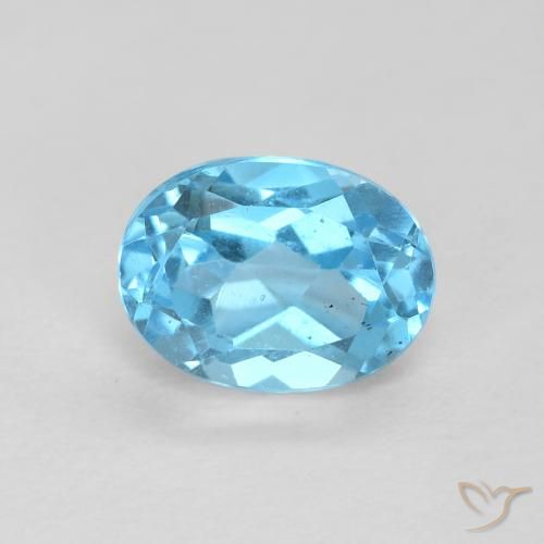 1.72ct Naturel Bleu Suisse Topaze, ovale, VS