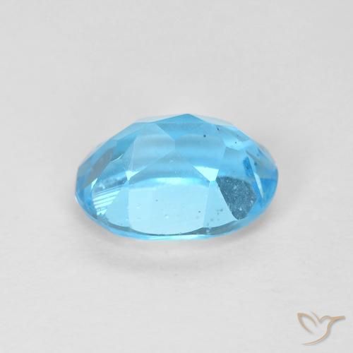 Topaze Bleu Suisse naturelle ovale, 1.72 ct, VS