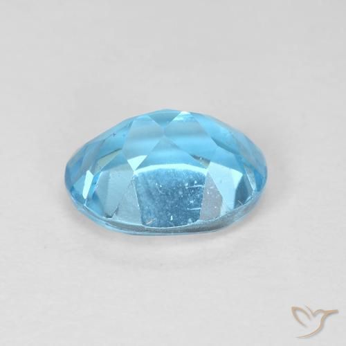 Topaze Bleu Suisse naturelle ovale, 1.72 ct, VS