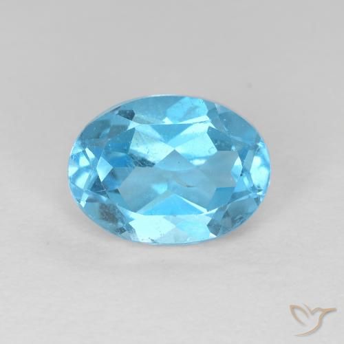 1.65ct Naturel Bleu Suisse Topaze, ovale, VS