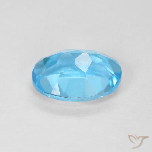 Topaze Bleu Suisse naturelle ovale, 1.66 ct, VS