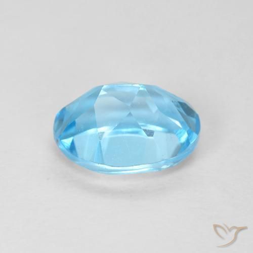 Topaze Bleu Suisse naturelle ovale, 1.75 ct, VVS