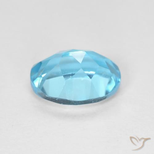 Topaze Bleu Suisse naturelle ovale, 1.78 ct, VVS