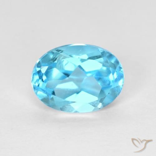 1.66ct Naturel Bleu Suisse Topaze, ovale, VVS-VS