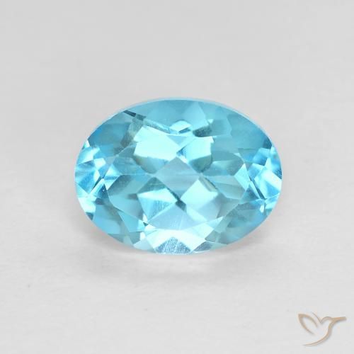 1.69ct Naturel Bleu Suisse Topaze, ovale, VVS-VS