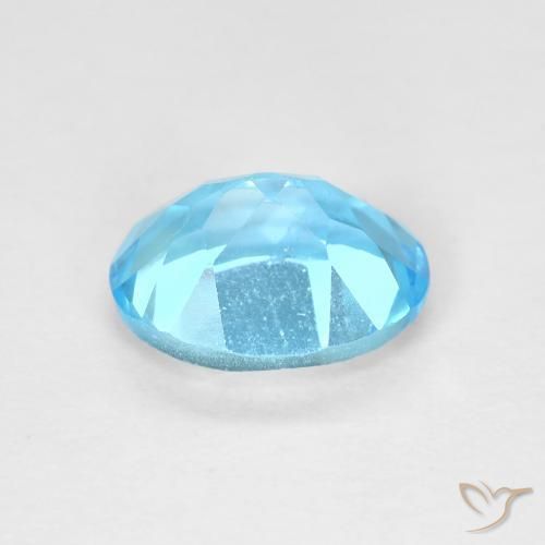 Topaze Bleu Suisse naturelle ovale, 1.66 ct, VVS-VS