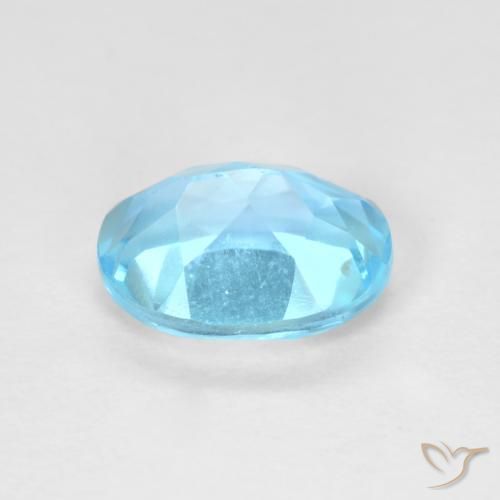 Topaze Bleu Suisse naturelle ovale, 1.76 ct, VVS-VS