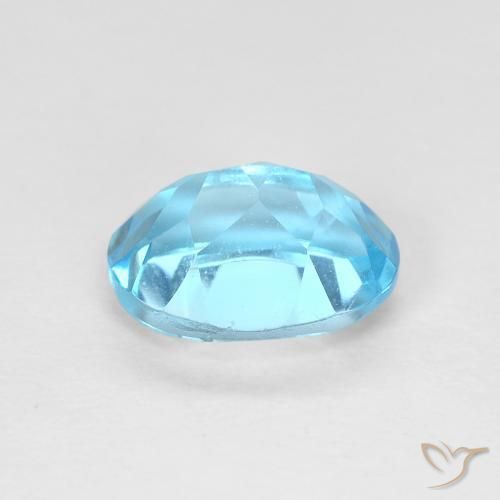 Topaze Bleu Suisse naturelle ovale, 1.77 ct, VVS