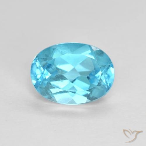 1.60ct Naturel Bleu Suisse Topaze, ovale, VVS
