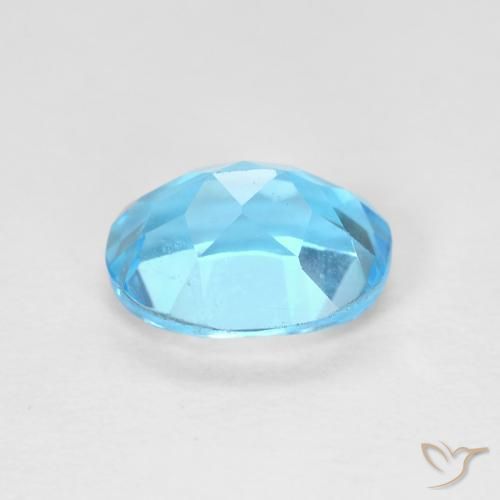 Topaze Bleu Suisse naturelle ovale, 1.68 ct, VVS