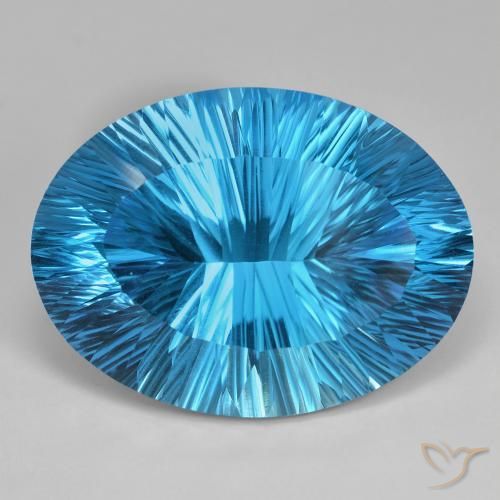 82.38ct Naturel Bleu Suisse Topaze, ovale, IF