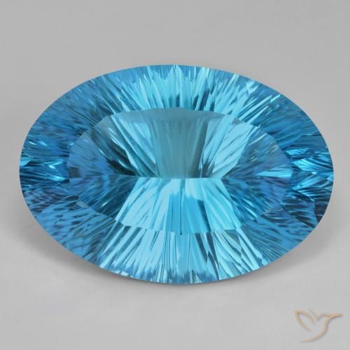 78.13ct Naturel Bleu Suisse Topaze, ovale, IF