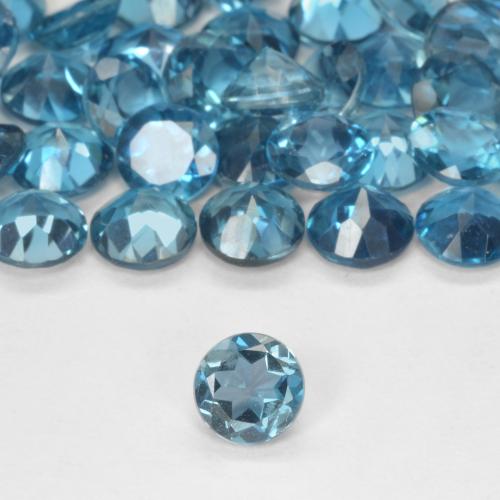 Topaze Bleu Londres naturelle Tour, 0.55 ct, VS