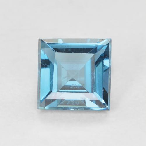 0.79ct Naturel Bleu Londres Topaze, Carré, VVS