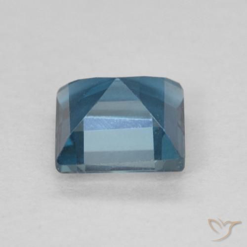 Topaze Bleu Londres naturelle Carré, 0.76 ct, VVS-VS