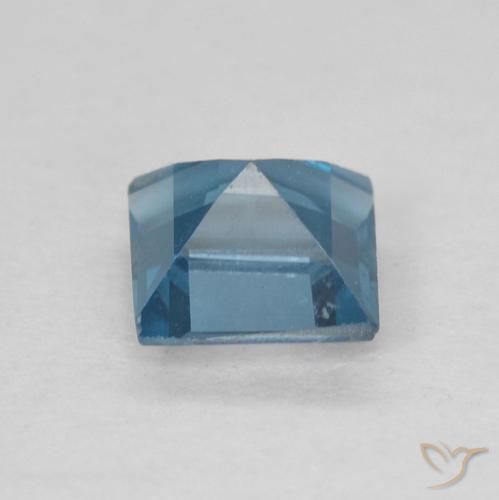 Topaze Bleu Londres naturelle Carré, 0.62 ct, VVS-VS