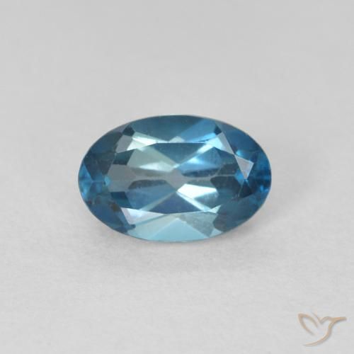 0.62ct Naturel Bleu Londres Topaze, ovale, VVS