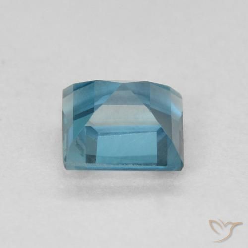Topaze Bleu Londres naturelle Carré, 0.61 ct, VVS