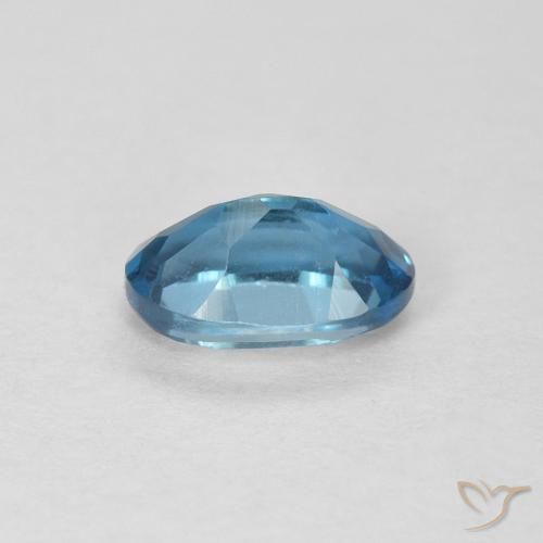 Topaze Bleu Londres naturelle ovale, 0.61 ct, VVS-VS