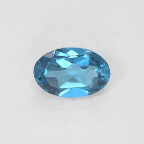Topaze Bleu Londres naturelle ovale, 0.59 ct, VVS-VS